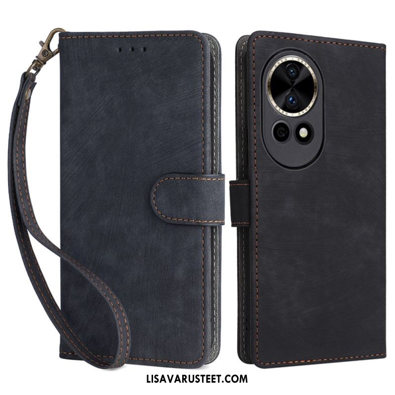 Kuoret Huawei Nova 13 Rfid-mokkanahkakuvioinen Lompakko