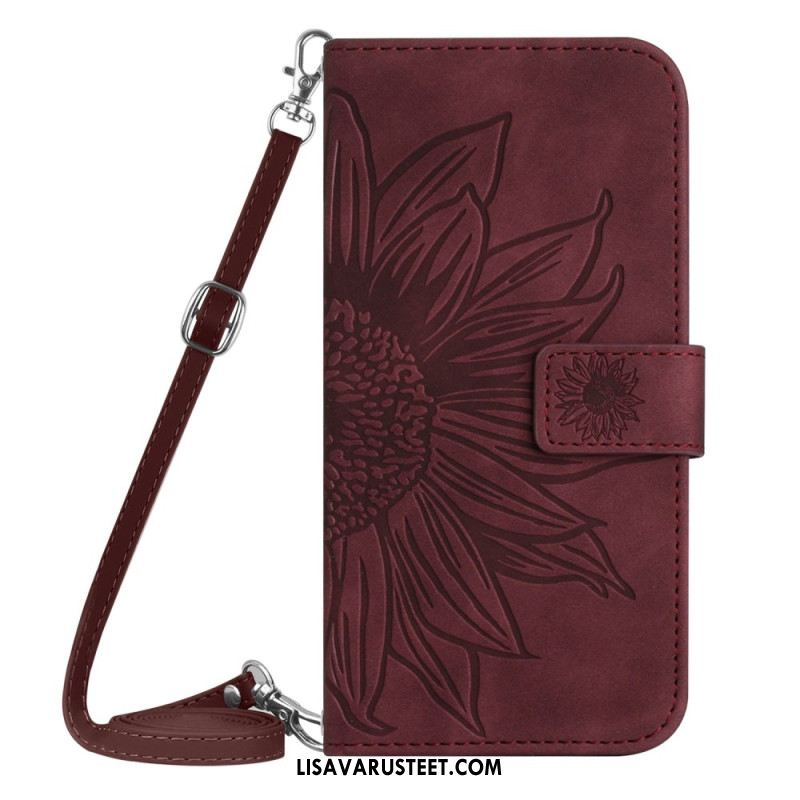 Kuoret Oppo Reno 13f 4g / 5g / 13 Fs 5g Auringonkukkakuvioinen Olkalaukku