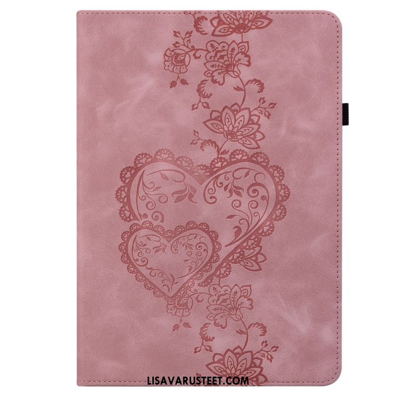 Kuoret Samsung Galaxy Tab S10 Plus Puhelinkuoret Mokkanahkaefekti Sydämet