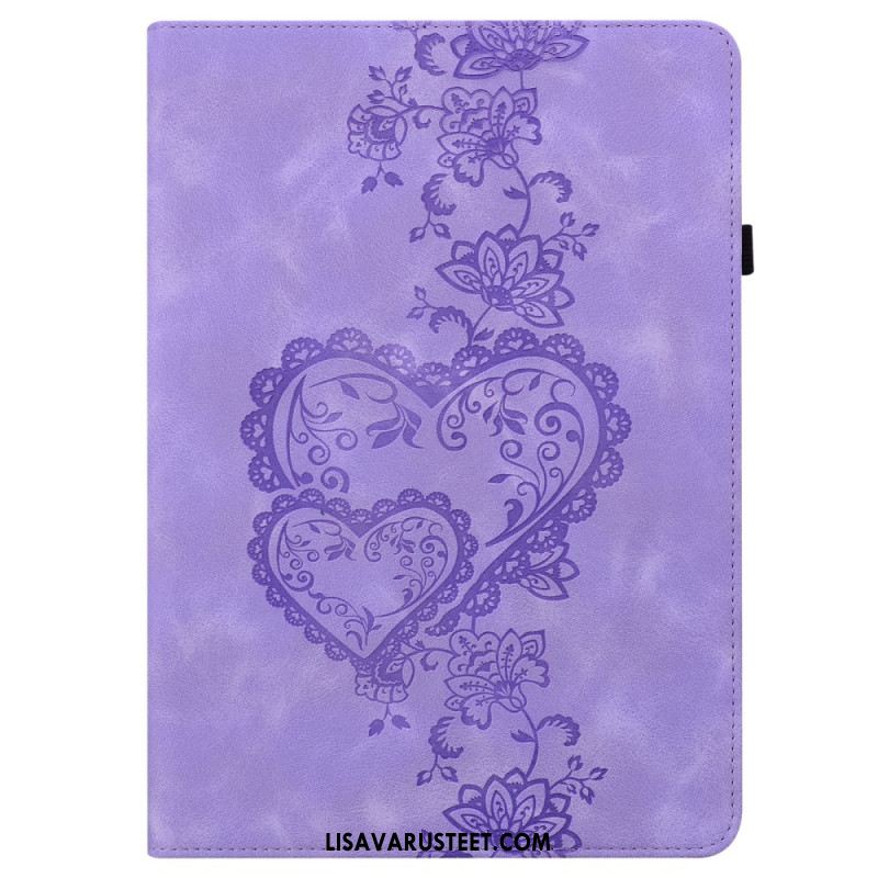 Kuoret Samsung Galaxy Tab S10 Plus Puhelinkuoret Mokkanahkaefekti Sydämet