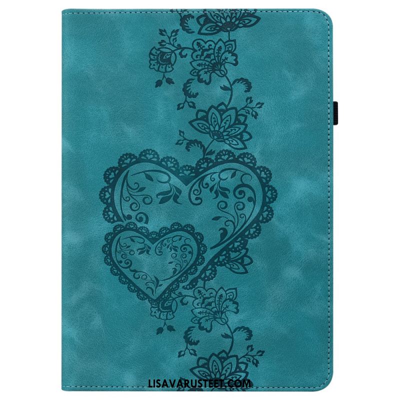 Kuoret Samsung Galaxy Tab S10 Plus Puhelinkuoret Mokkanahkaefekti Sydämet