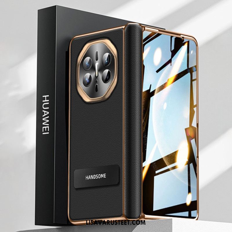 Kuori Huawei Mate X6 Teksturoitu Tekonahka Näytönsuojalla