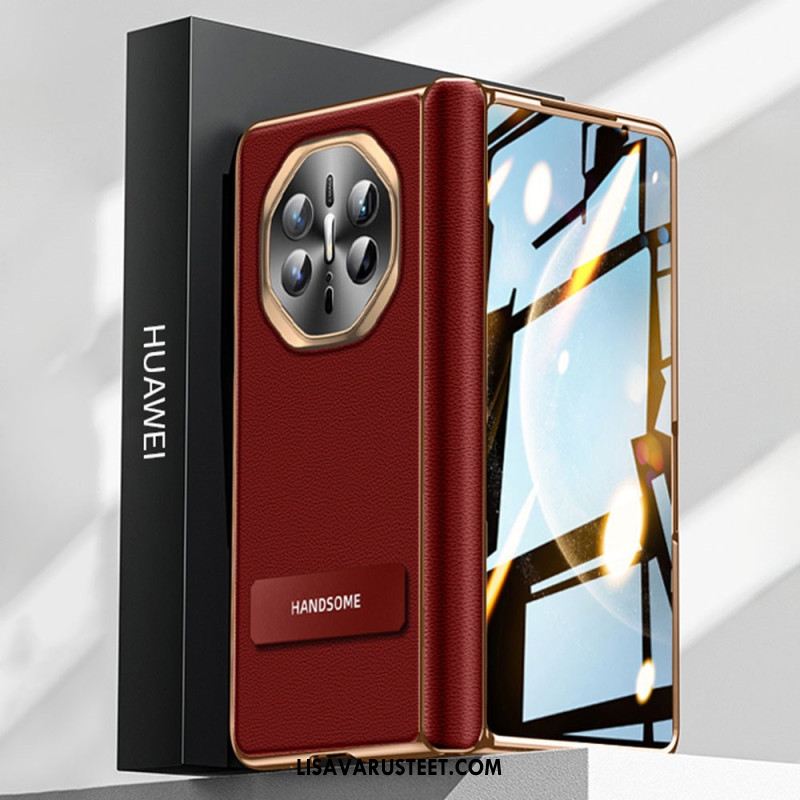 Kuori Huawei Mate X6 Teksturoitu Tekonahka Näytönsuojalla