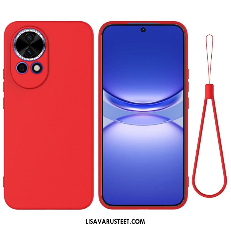 Kuori Huawei Nova 13 Nestemäisestä Silikonista Valmistettu Kaulanauha