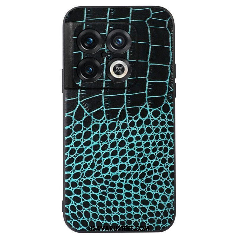 Kuori OnePlus 10 Pro 5G Aito Crocodile Texture -nahka