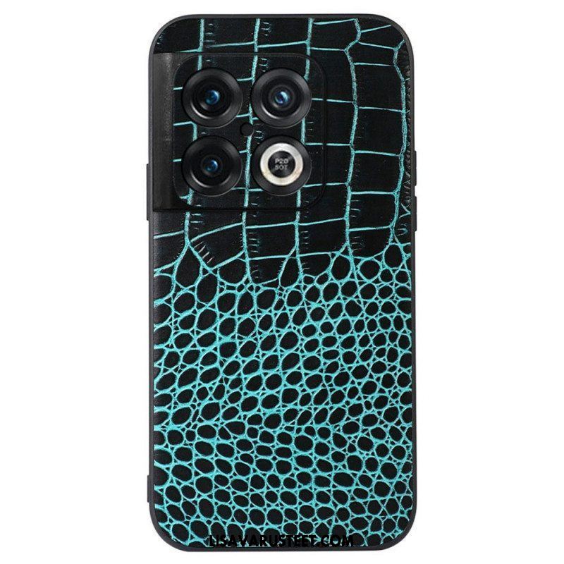 Kuori OnePlus 10 Pro 5G Aito Crocodile Texture -nahka