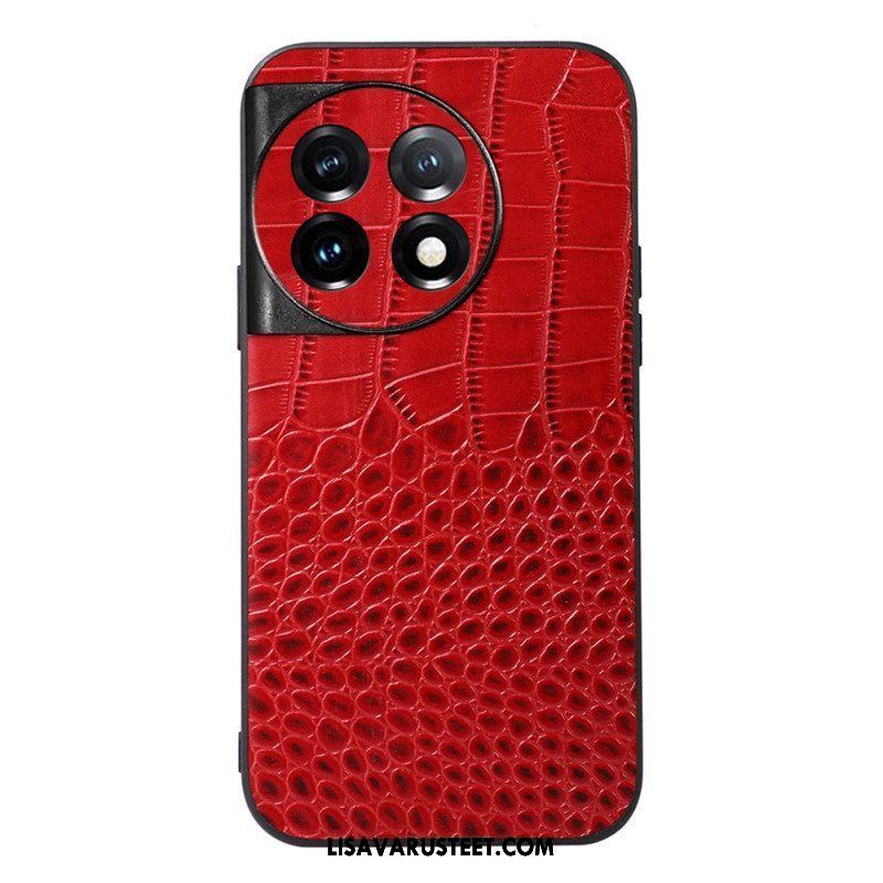 Kuori OnePlus 11 5G Aito Crocodile Texture -nahka