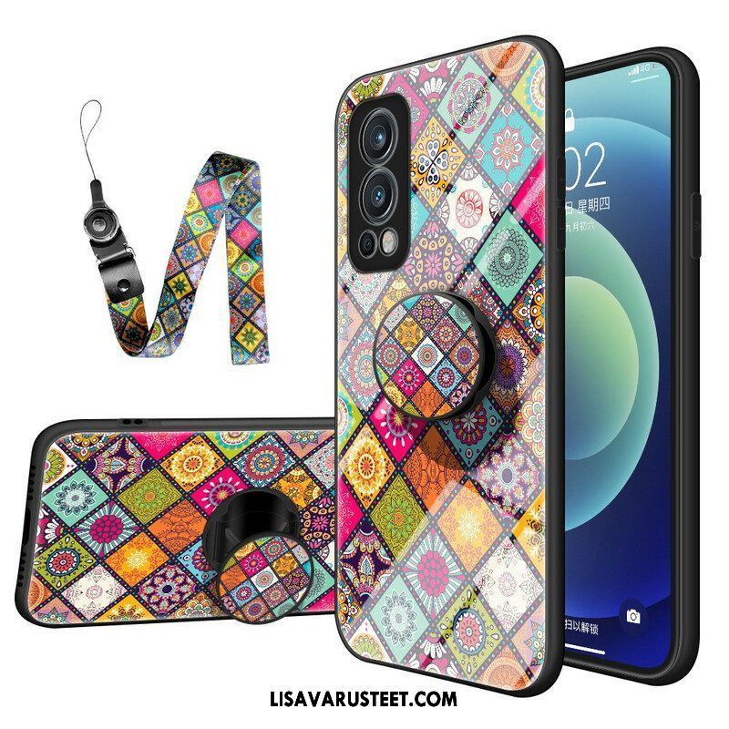 Kuori OnePlus Nord 2 5G Patchwork Magneettipidike