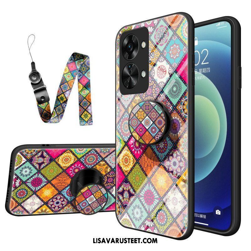 Kuori OnePlus Nord 2T 5G Patchwork Magneettipidike