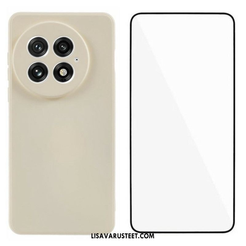 Kuori Oneplus 13 2-in-1 Joustava Silikoninäyttö Karkaistulla Lasilla