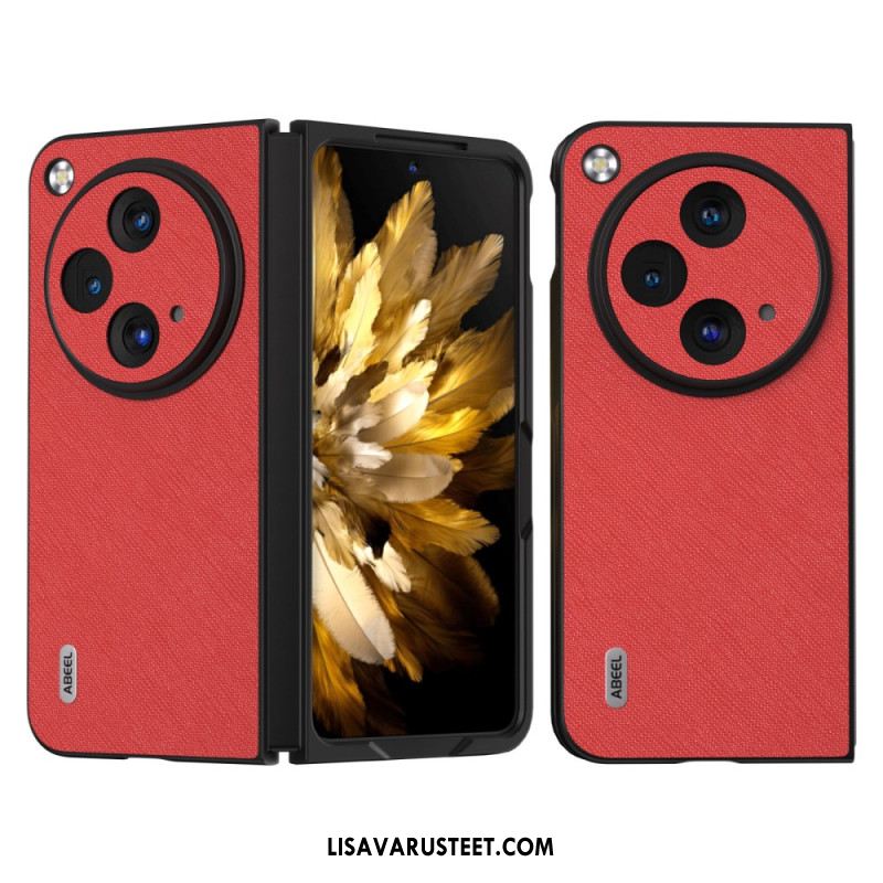 Kuori Oppo Find N3 Aito Kudottu Nahka Abeel