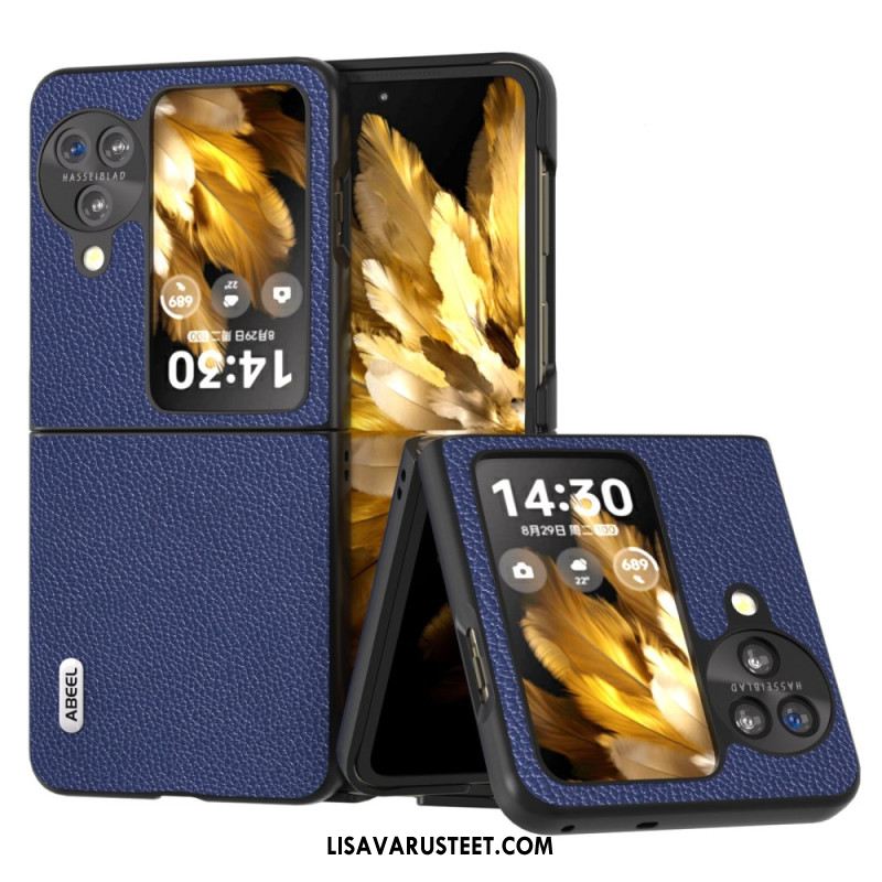 Kuori Oppo Find N3 Flip Litsi Keinonahkaa Abeel