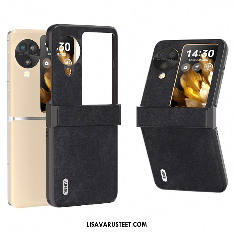 Kuori Oppo Find N3 Flip Retro-nahkatyylinen Abeel Suojakuori