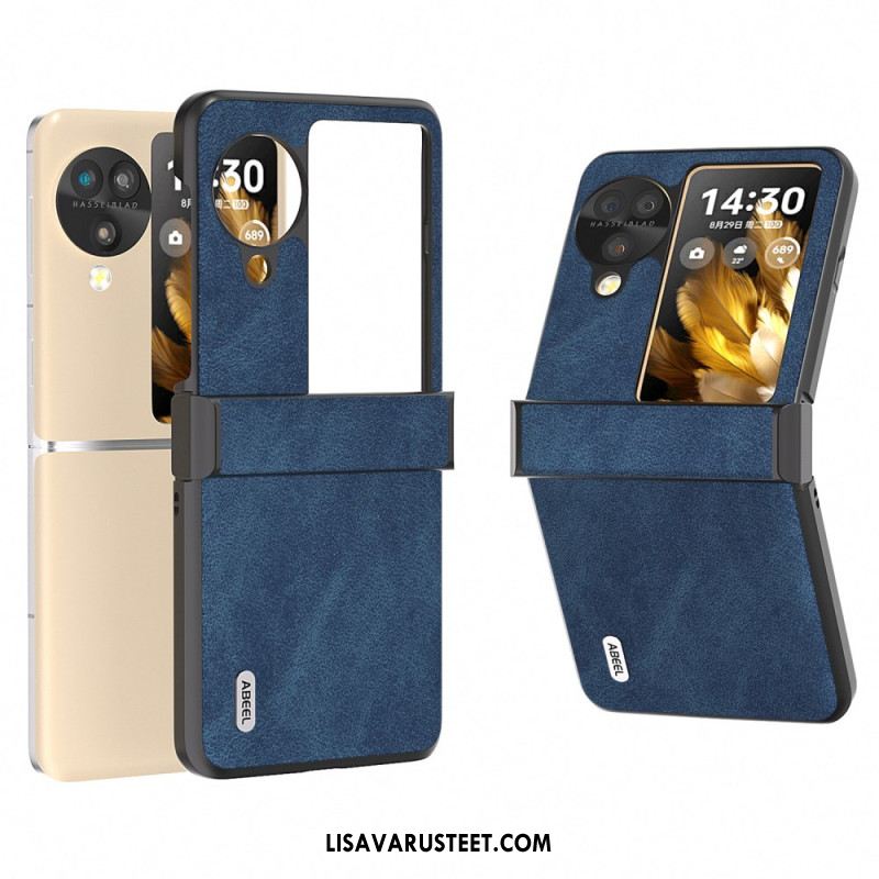 Kuori Oppo Find N3 Flip Retro-nahkatyylinen Abeel Suojakuori