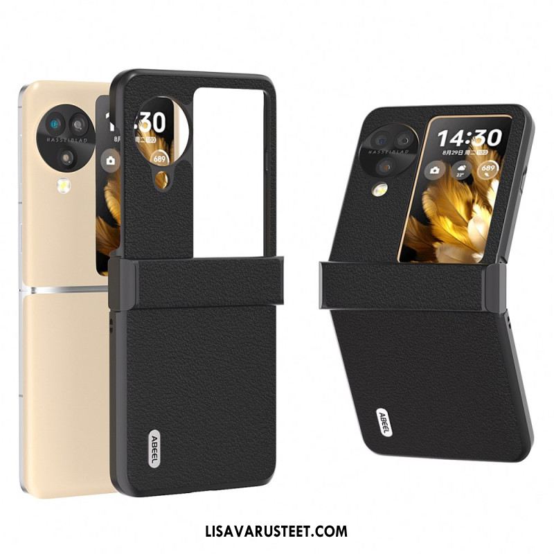 Kuori Oppo Find N3 Flip Teksturoitu Nahka Abeel