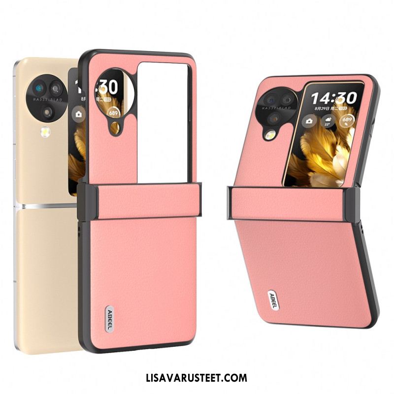 Kuori Oppo Find N3 Flip Teksturoitu Nahka Abeel