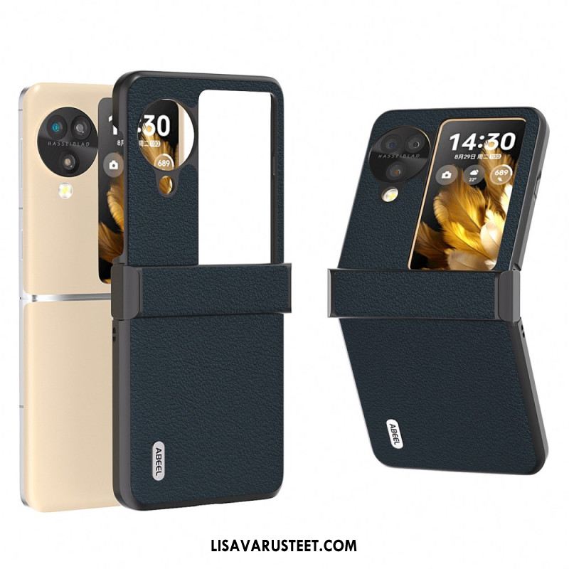 Kuori Oppo Find N3 Flip Teksturoitu Nahka Abeel