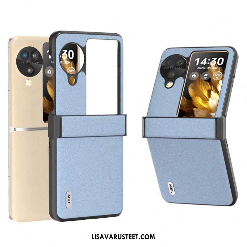 Kuori Oppo Find N3 Flip Teksturoitu Nahka Abeel