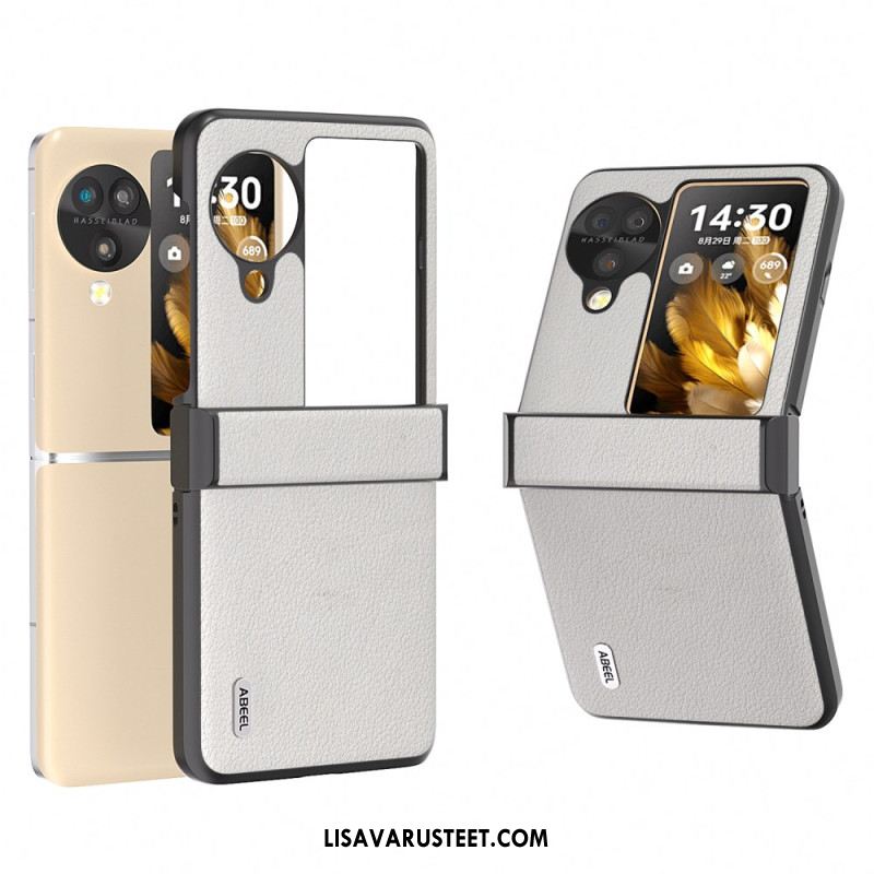 Kuori Oppo Find N3 Flip Teksturoitu Nahka Abeel