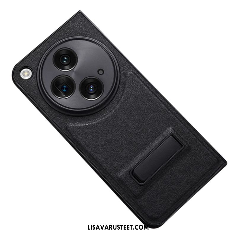 Kuori Oppo Find N3 Keinonahkaa Jalustalla