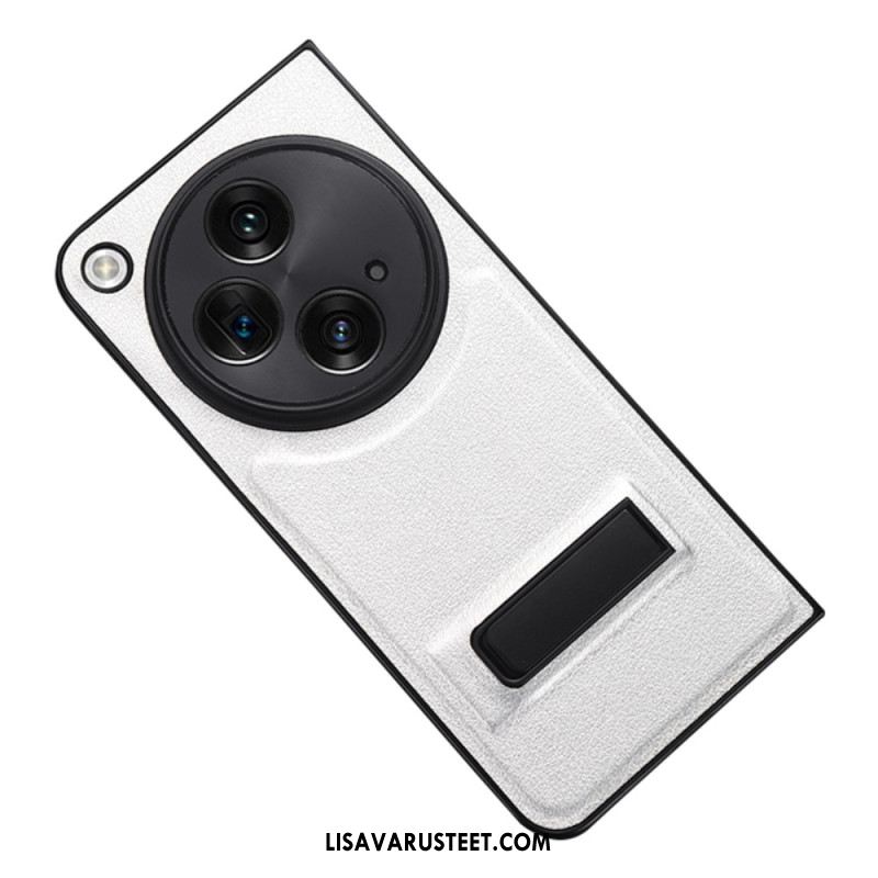 Kuori Oppo Find N3 Keinonahkaa Jalustalla