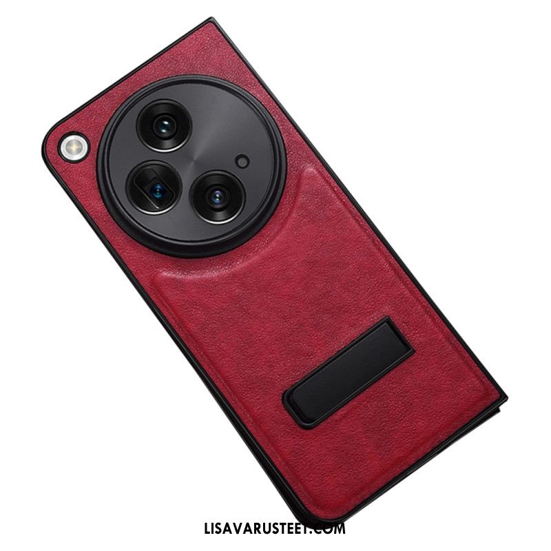 Kuori Oppo Find N3 Keinonahkaa Jalustalla