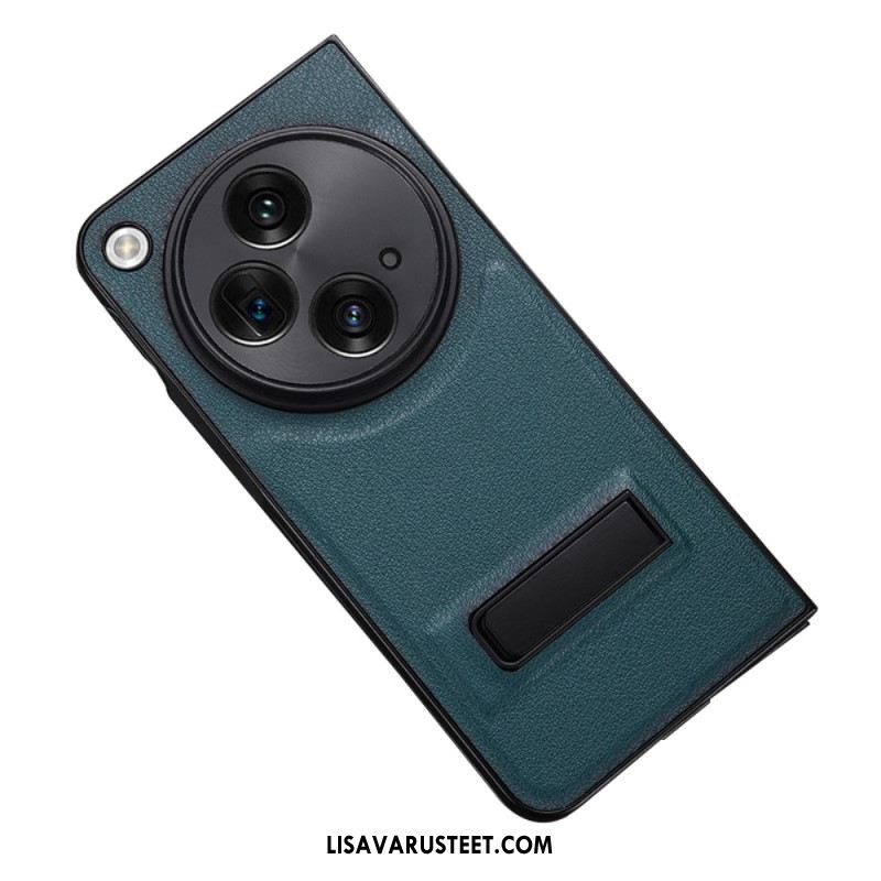 Kuori Oppo Find N3 Keinonahkaa Jalustalla