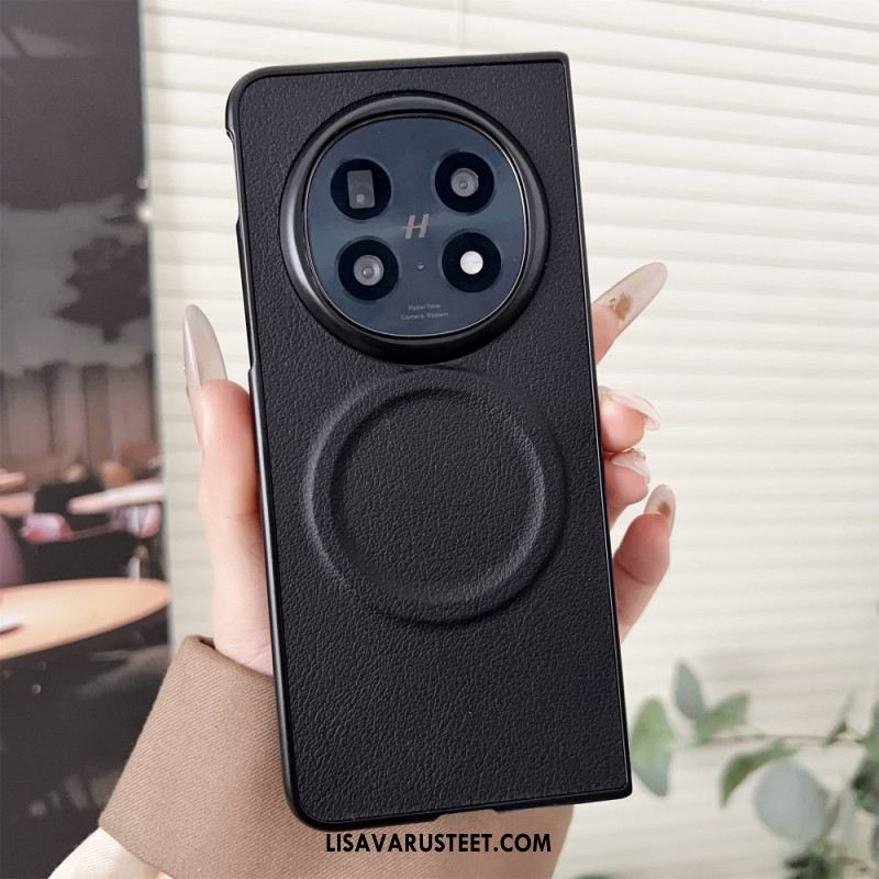 Kuori Oppo Find N5 Magsafe-yhteensopiva Nahkajäljitelmä Suojakuori