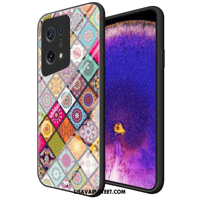 Kuori Oppo Find X5 Patchwork Magneettipidike