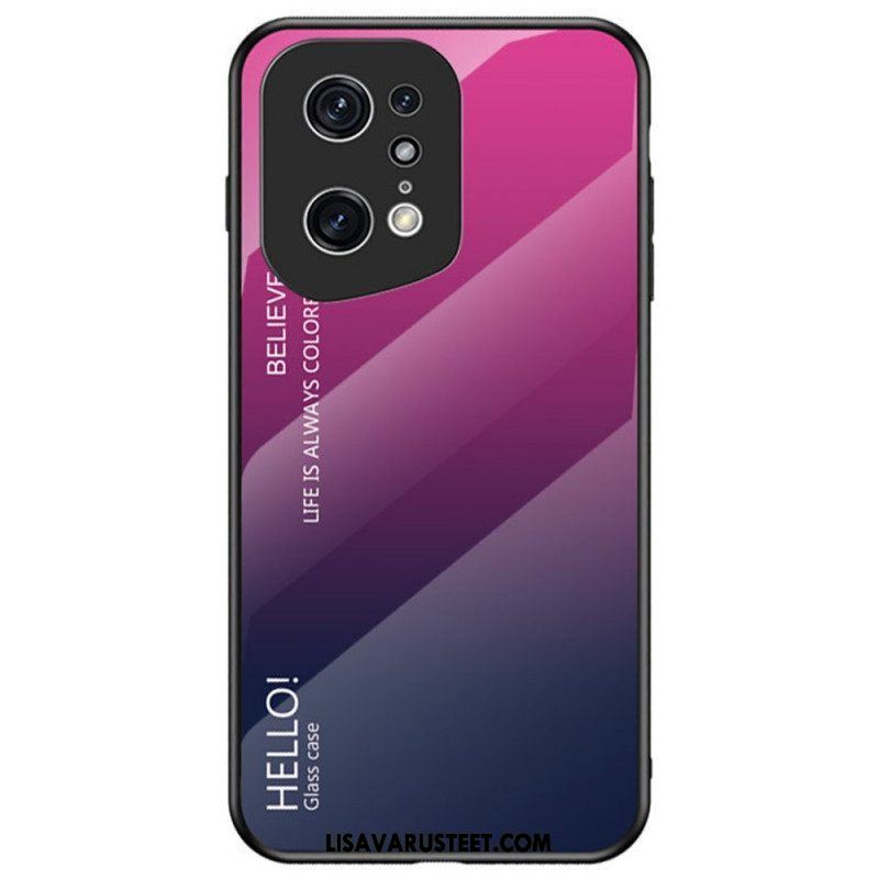 Kuori Oppo Find X5 Pro Karkaistu Lasi Hello