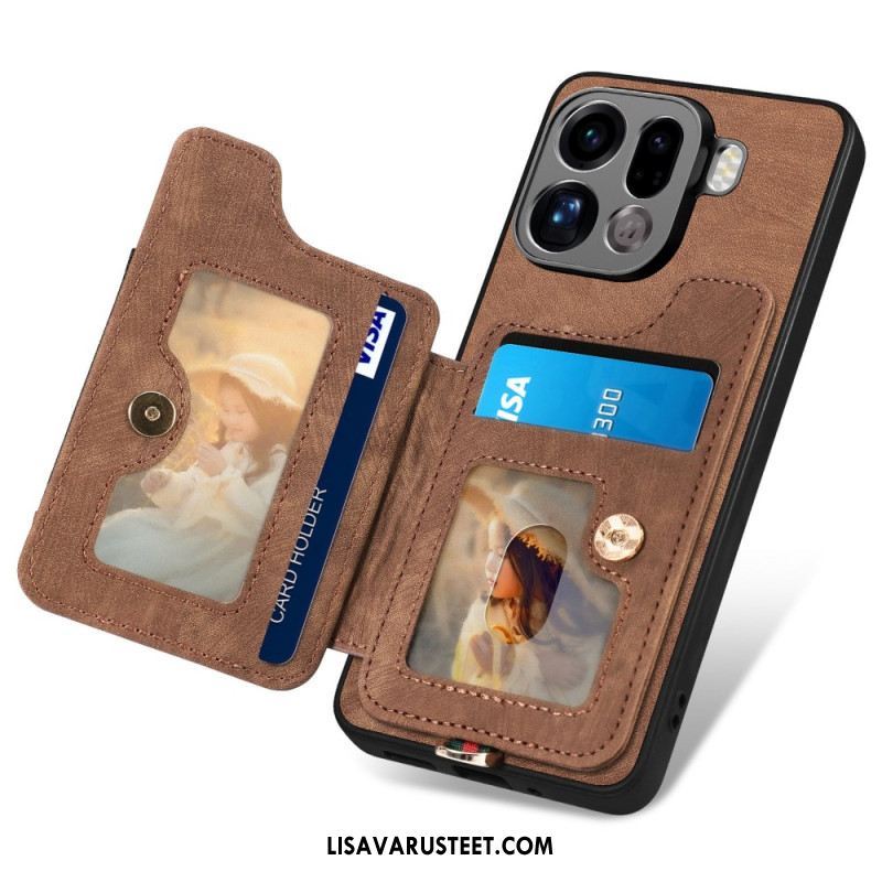 Kuori Oppo Find X9 Pro 5g Retrotyylinen Rfid-korttikotelo