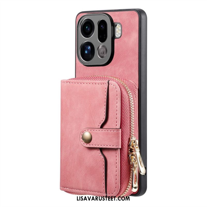 Kuori Oppo Find X9 Pro 5g Vetoketjullinen Korttikotelo Ja Olkahihna Suojakuori