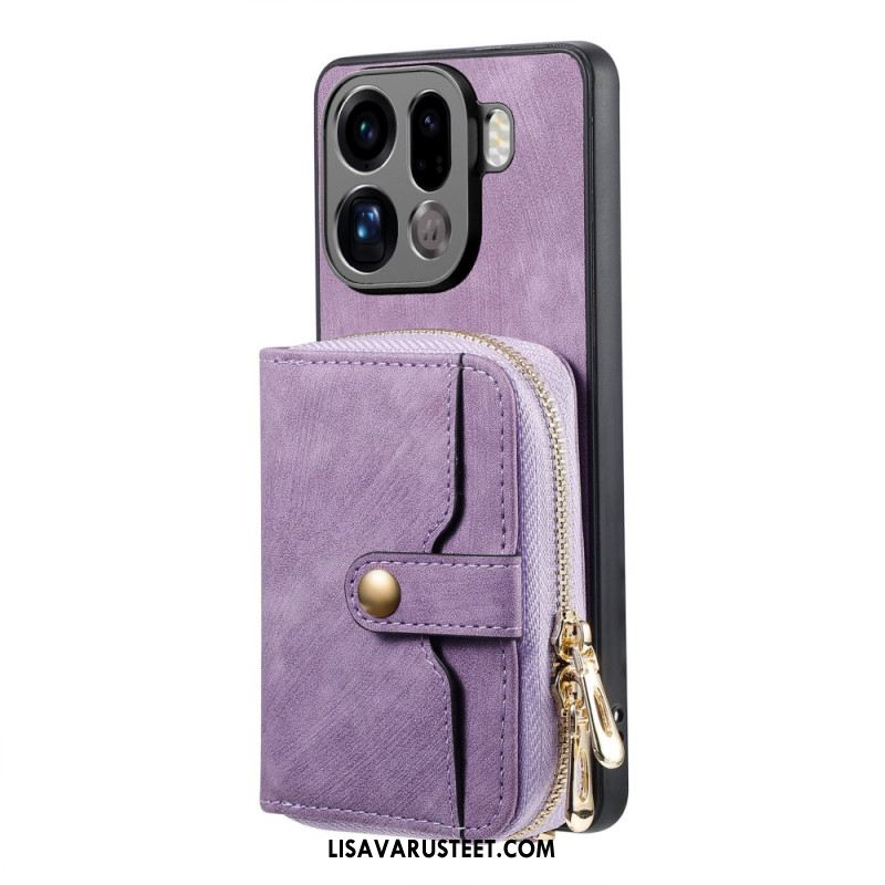 Kuori Oppo Find X9 Pro 5g Vetoketjullinen Korttikotelo Ja Olkahihna Suojakuori