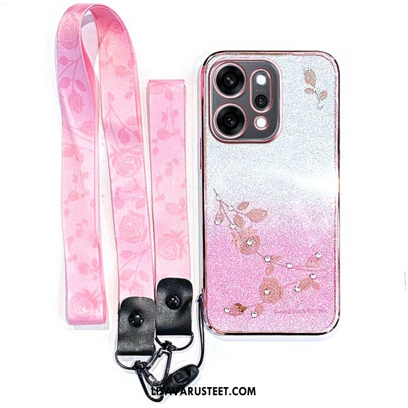 Kuori Oppo Reno 14 5g Kukat Ja Strasseja