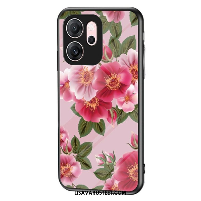 Kuori Oppo Reno 14f 5g Kukkakuvioinen Karkaistu Lasi
