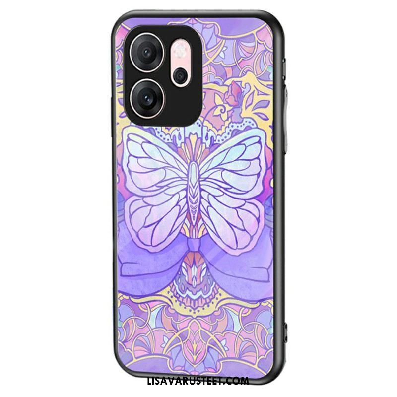 Kuori Oppo Reno 14f 5g Perhoskuvioinen Karkaistu Lasi