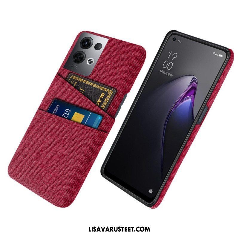 Kuori Oppo Reno 8 Pro Korttipidikkeen Kangas