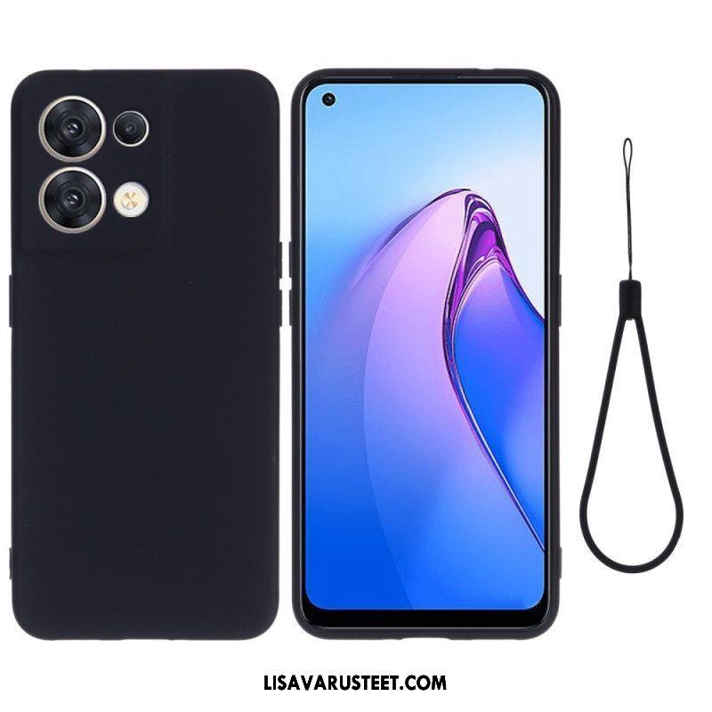 Kuori Oppo Reno 8 Suojaketju Kuori Strappy Nestemäinen Silikoni