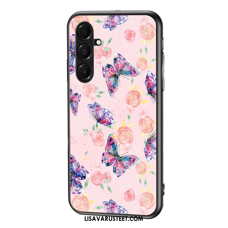 Kuori Samsung Galaxy A17 4g / 5g Karkaistusta Lasista Valmistetut Perhoset