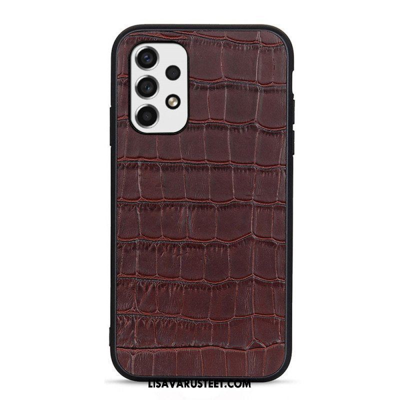 Kuori Samsung Galaxy A53 5G Aito Crocodile Texture -nahka