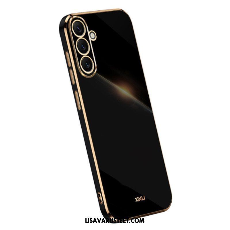 Kuori Samsung Galaxy A54 5G Silikoniset Kultaiset Reunat