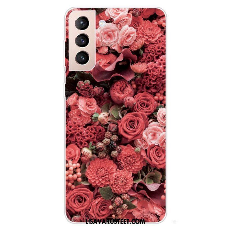 Kuori Samsung Galaxy S22 5G Vaaleanpunaiset Kukat