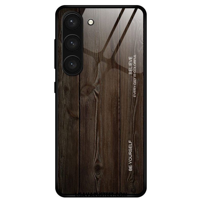 Kuori Samsung Galaxy S23 Plus 5G Wood Design Karkaistu Lasi
