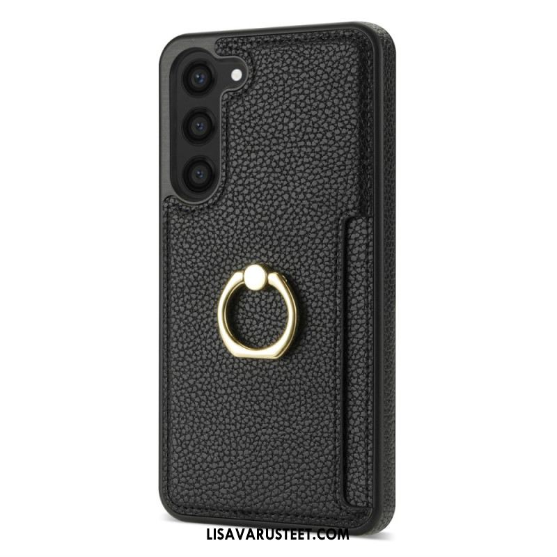 Kuori Samsung Galaxy S24 5g Nahkatyylinen Korttiteline Ja Jalusta