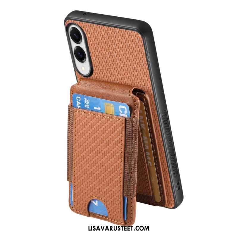 Kuori Samsung Galaxy S25 5g Edge Ensiluokkainen Hiilikuitukorttikotelo Ja Jalusta