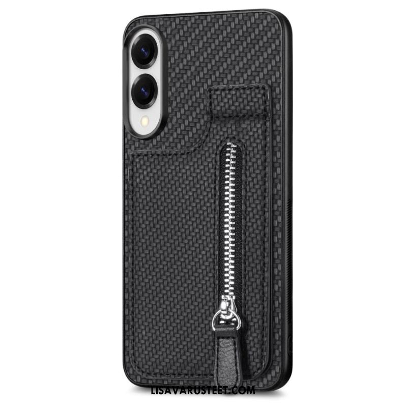 Kuori Samsung Galaxy S25 5g Edge Hiilikuituinen Korttikotelo Ja Kolikkokukkaro