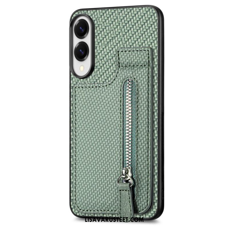 Kuori Samsung Galaxy S25 5g Edge Hiilikuituinen Korttikotelo Ja Kolikkokukkaro