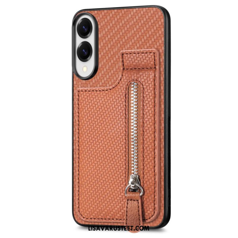 Kuori Samsung Galaxy S25 5g Edge Hiilikuituinen Korttikotelo Ja Kolikkokukkaro