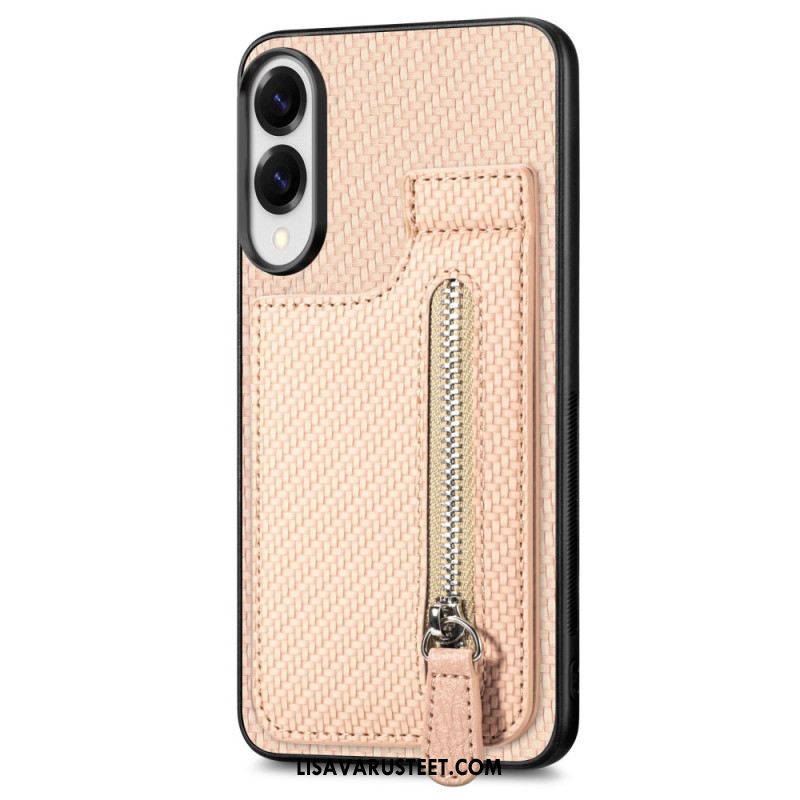 Kuori Samsung Galaxy S25 5g Edge Hiilikuituinen Korttikotelo Ja Kolikkokukkaro