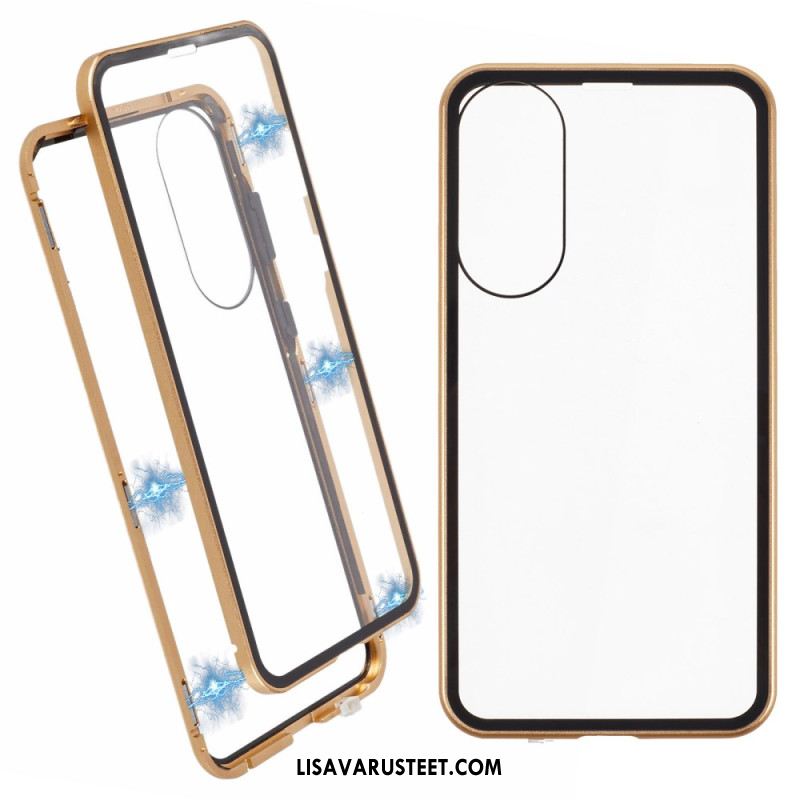 Kuori Samsung Galaxy S25 5g Edge Karkaistu Lasi Ja Magneettinen Kehys